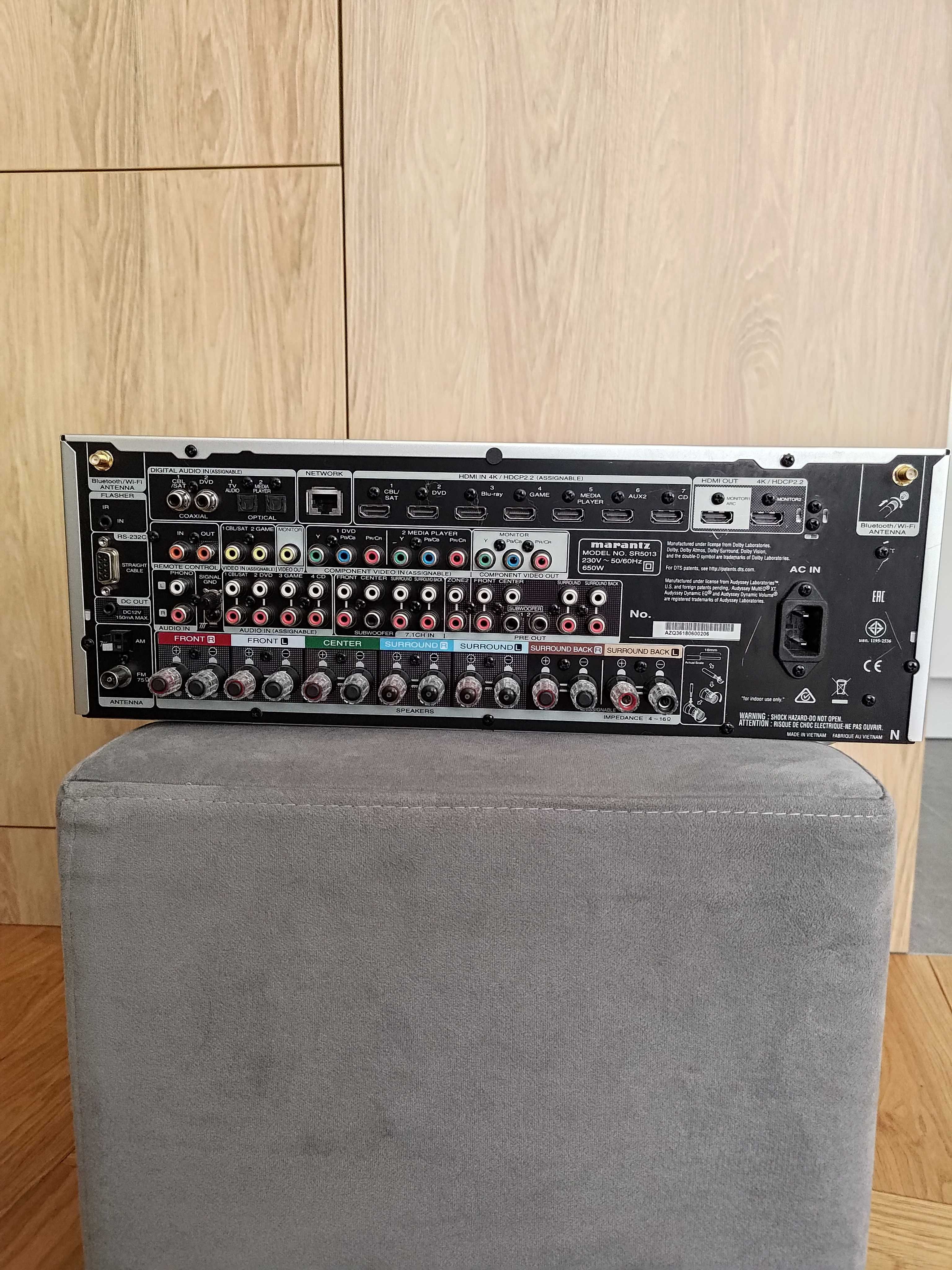 Marantz SR5013 srebrny -amplituner 7.2  (sieciowy )