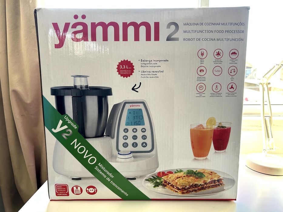 Robô de Cozinha YÄMMI 2 Upgrade com 9 Acessórios+Livro de Receitas+BI