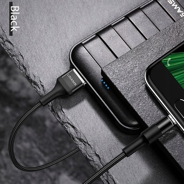 Kabel USB do micro USB USAMS 2A 1.2m Pleciony Oplot Nylon