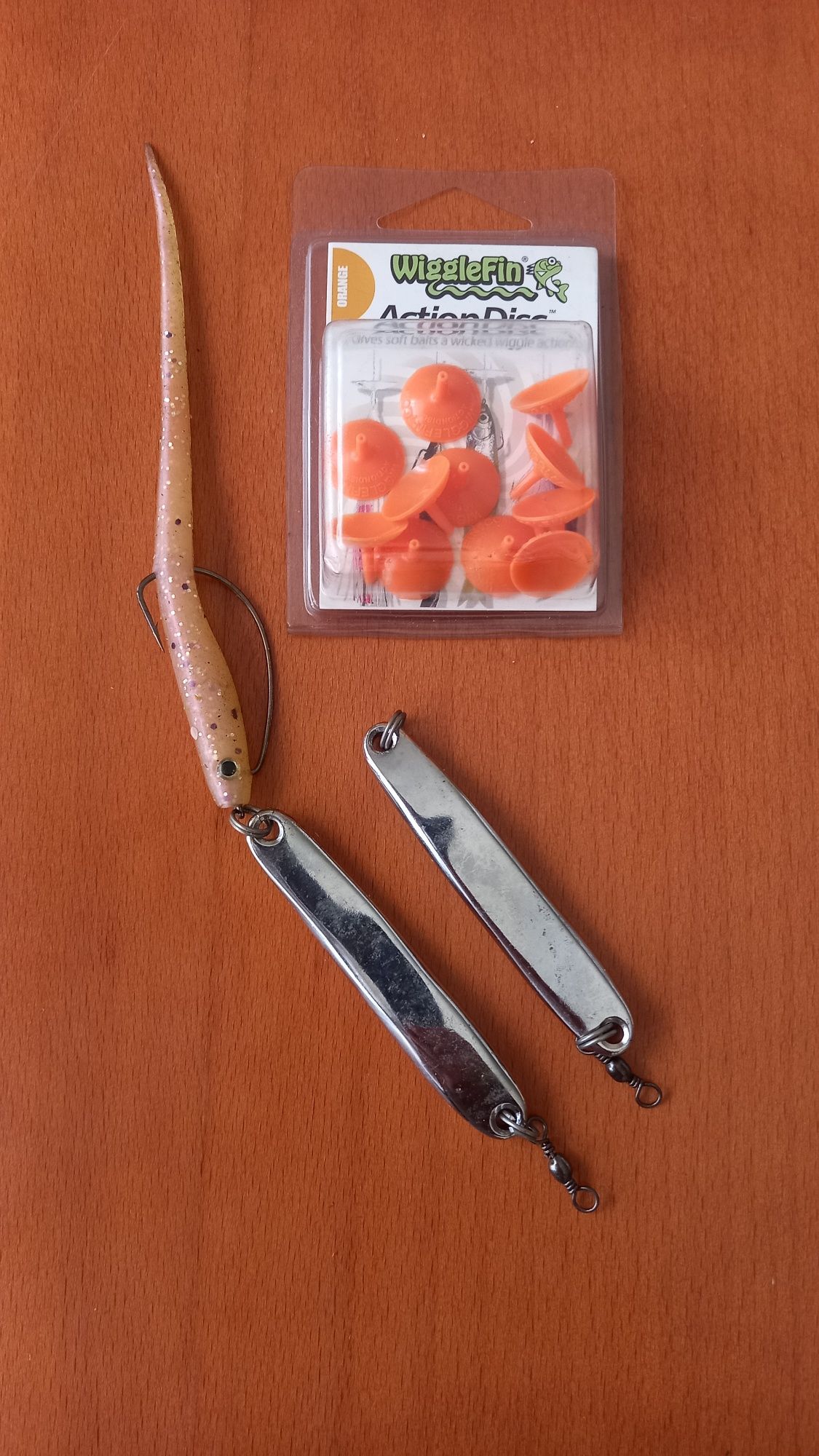 Conjunto de vinis para pesca spinning aos  robalos