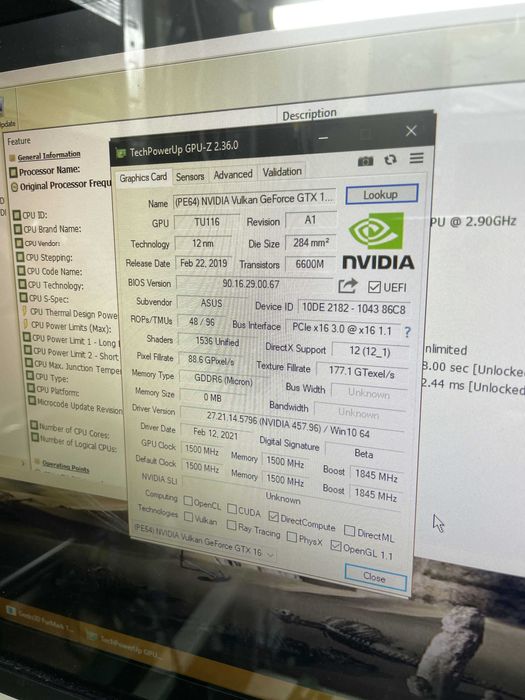 Видеокарта Asus GeForce GTX 1660 Ti Dual EVO 6GB GDDR6