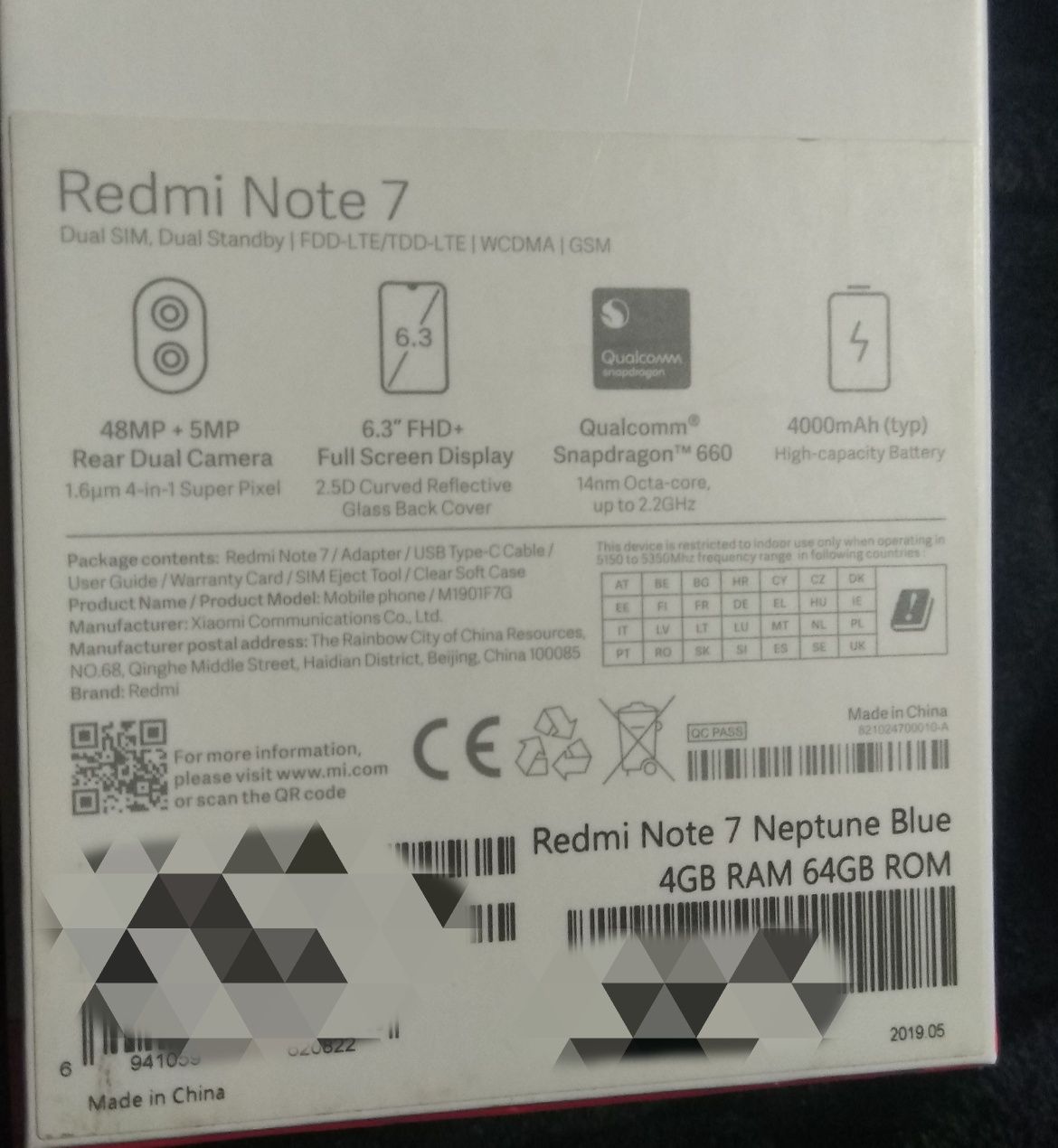 Смартфон Xiaomi Redmi Note 7 4/64