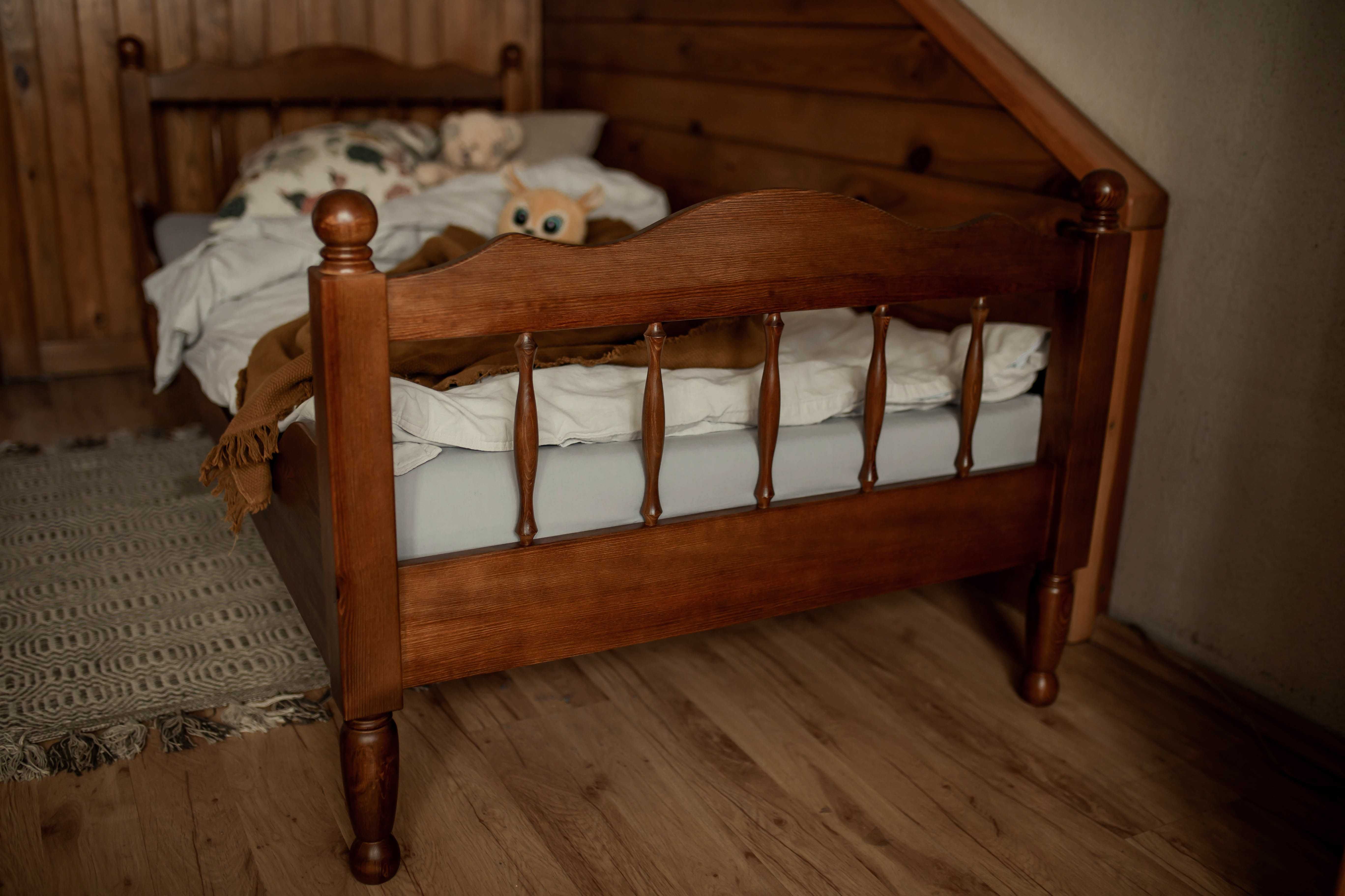łóżko drewniane dziecięce linda 80x180 vintage
