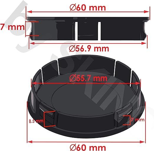 skinoeu 4 x 60 mm uniwersalne zaślepki do felg aluminiowych cx 16