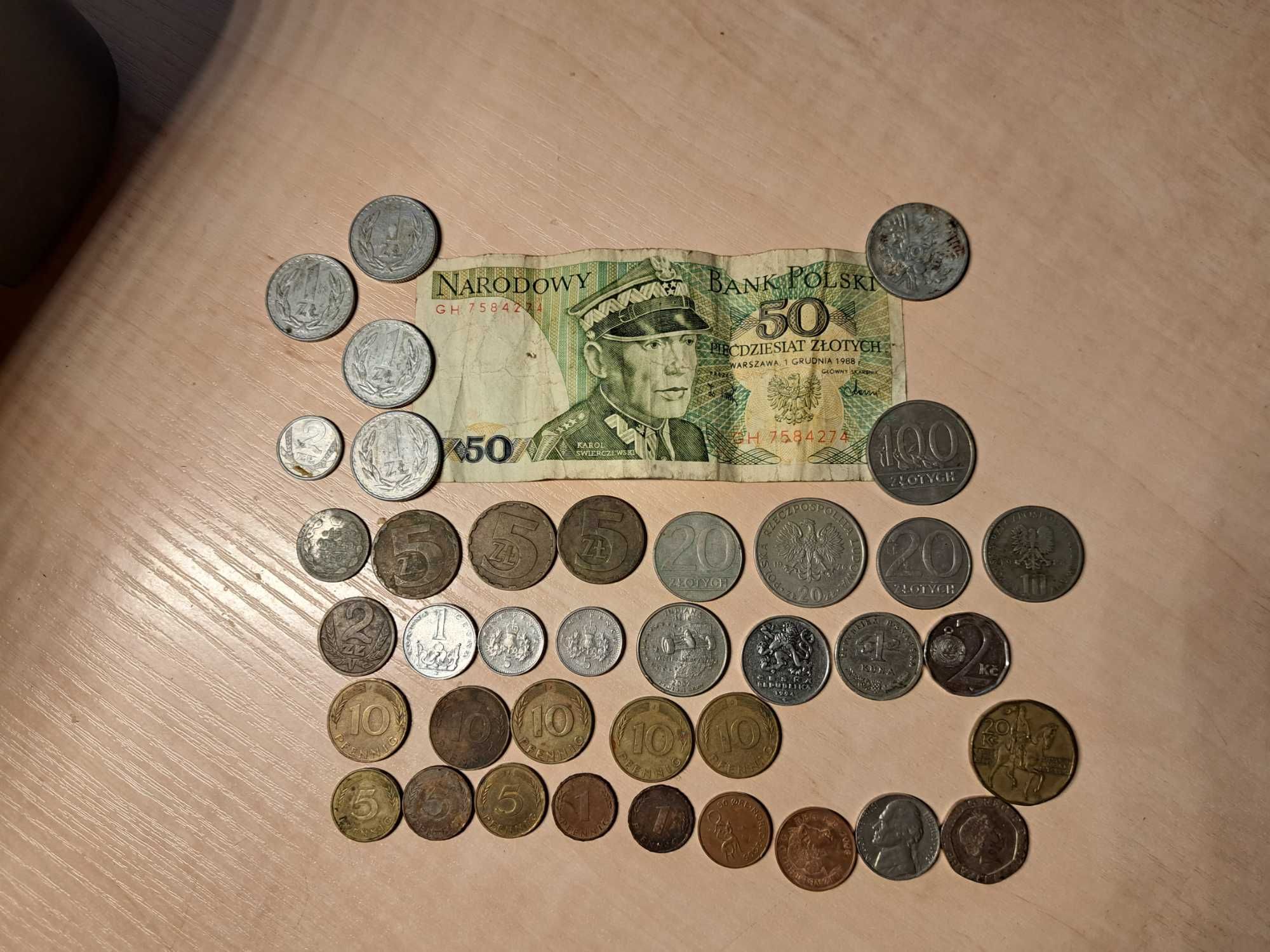 Stare monety, pieniadze, zł,pfenning, itp. Zestaw