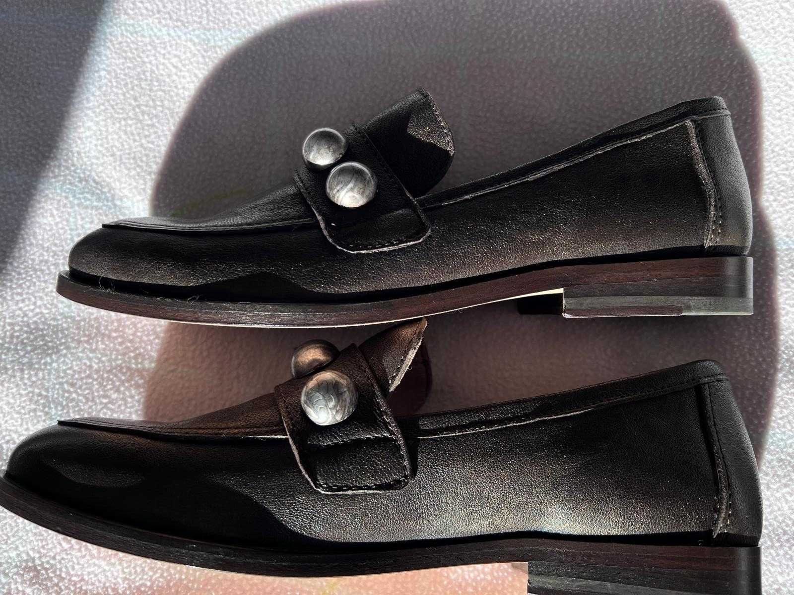 Loafers em pele castanho bronze Jandaia