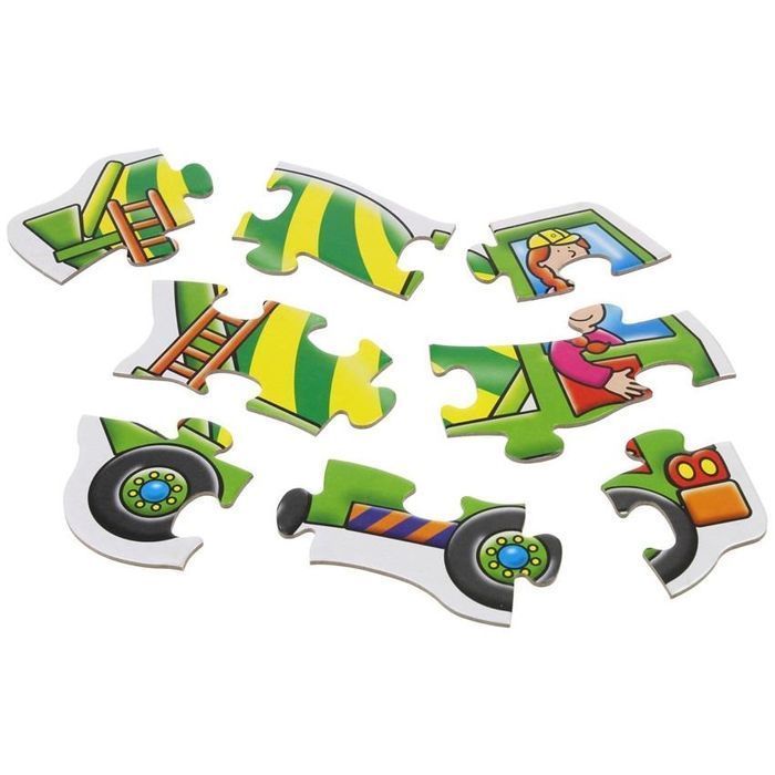 Puzzle Baby Dla Najmłodzych Auta Koparka Spych - Pojazdy Budowlane