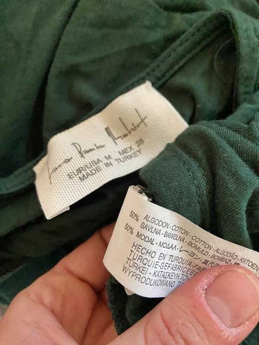 M l. Zielona bluzka tunika zamek zip na plecach asymetryczna zara