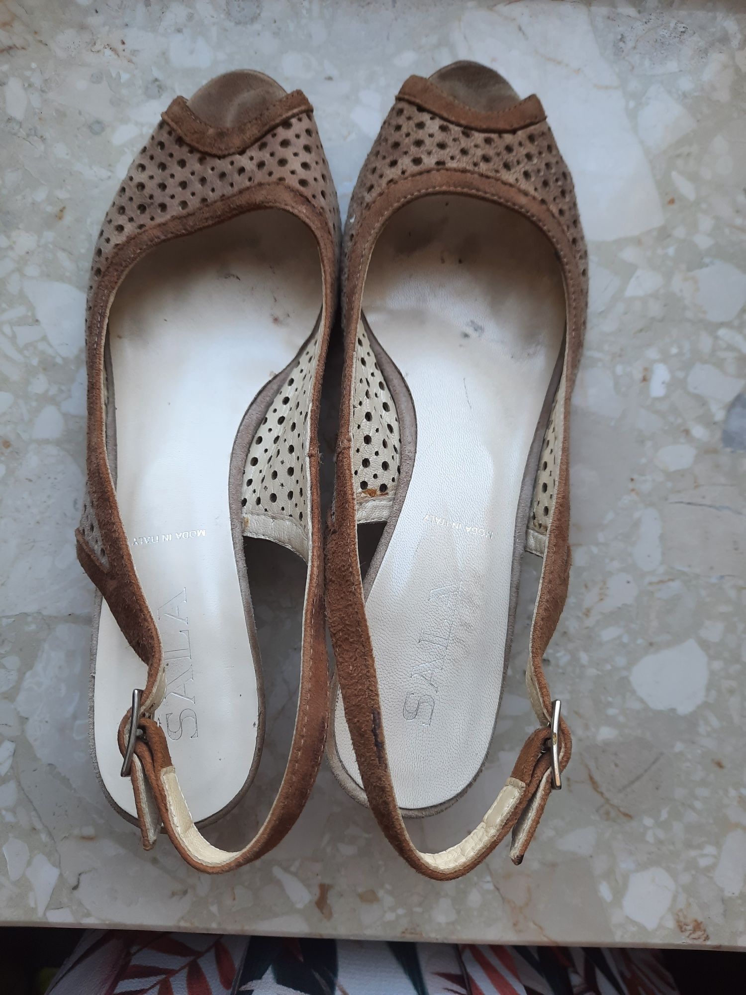 Skórzane sandały damskie włoskie Sala r. 38