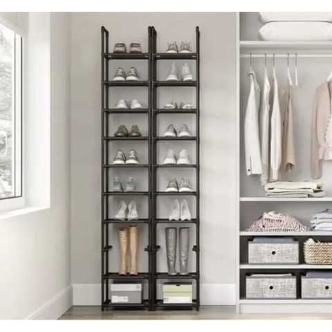 N O W czarny loft regał lekki modułowy stojak na buty organizer półka