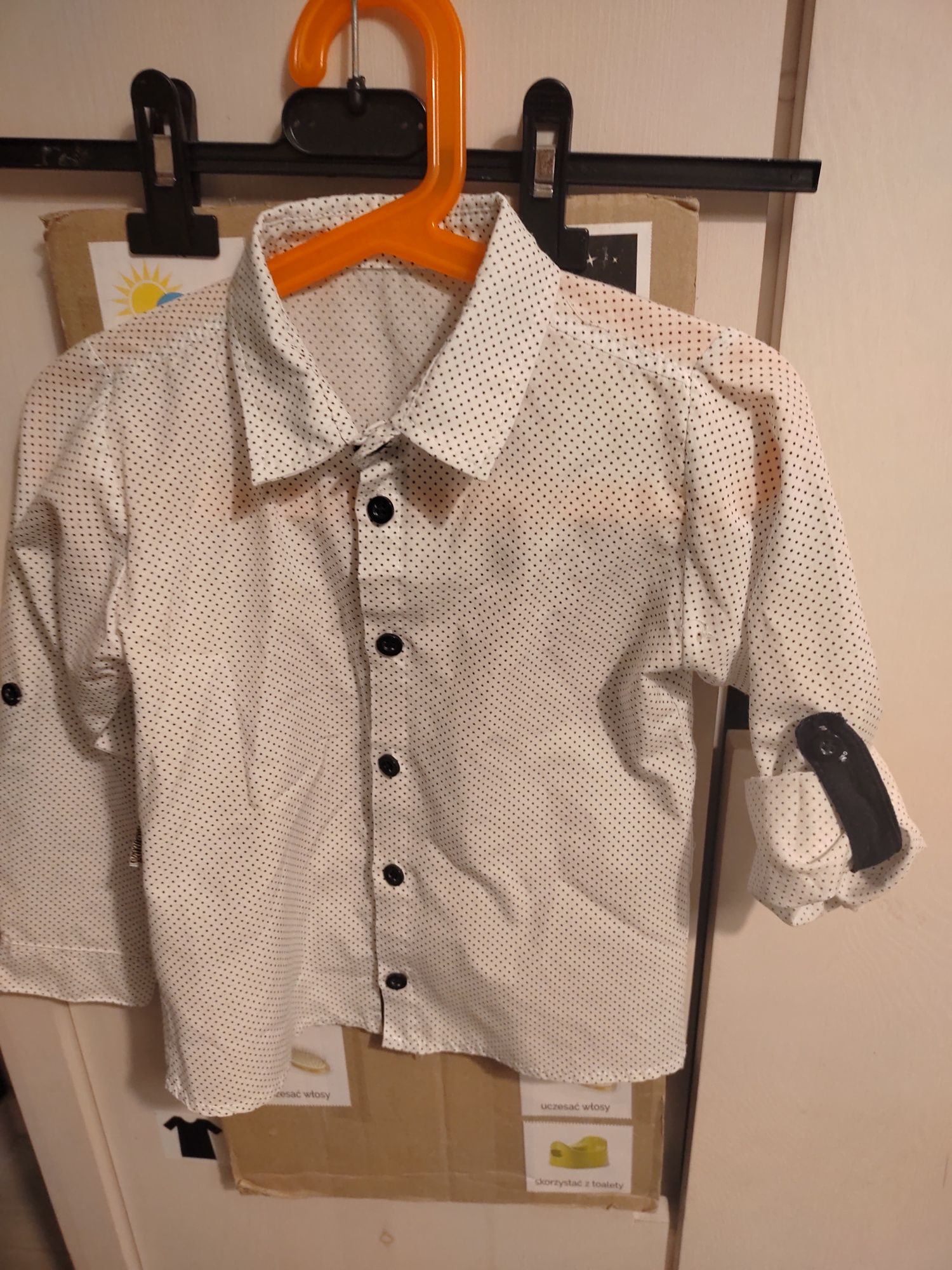 Elegancka koszula dla chłopca w kropki 92-98