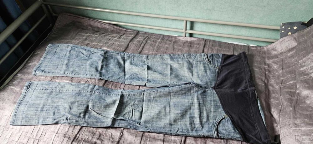 jeansy damskie ciążowe, rozmiar L