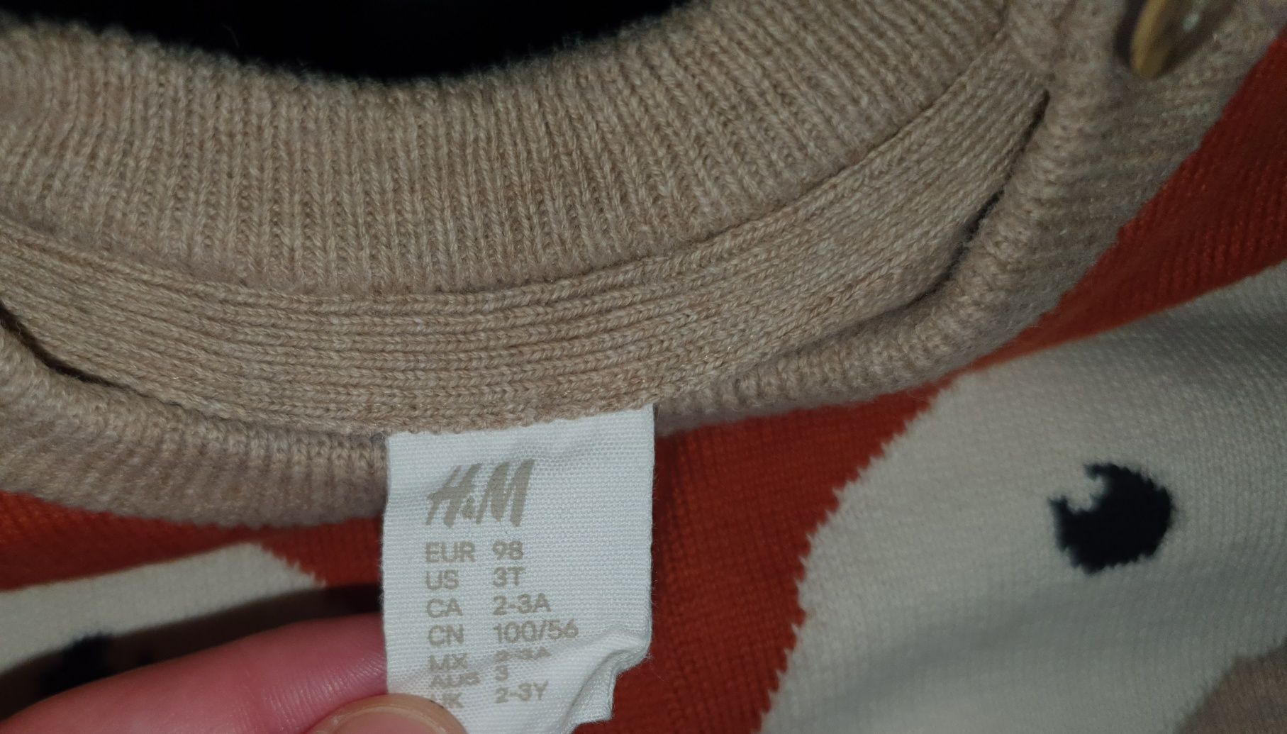 Sweter Lis H&M rozmiar 98