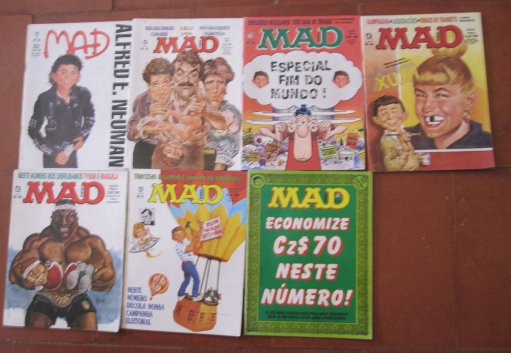 Revistas MAD brasileiras anos 80,90