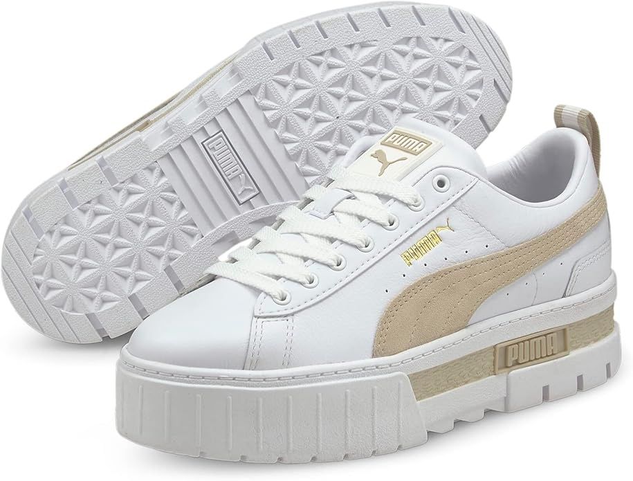 Puma 38,5 Buty Damskie Mayze Shiny Team Gold Białe Skórzane T223