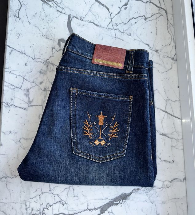 Джинсовые шорты с крокодилом Scissor Scriptor