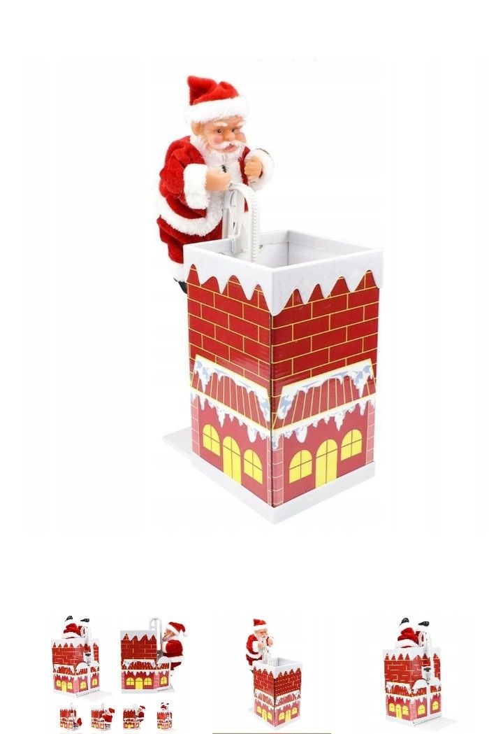 Mikołaj wchodzi do kominka