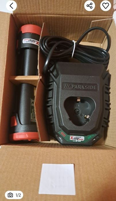 2x 2ah I ladowarka 12v parkside akumulatory baterie