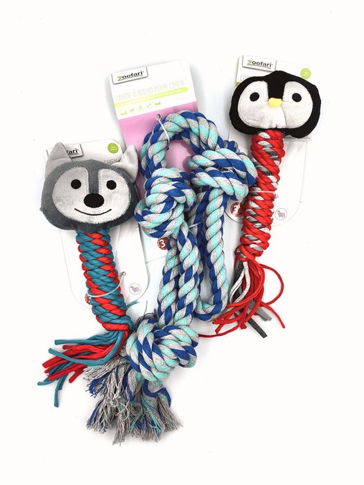 Zoofari Pingwinek-Wilczek-Petelka gryzak szarpak zabawka dla psa