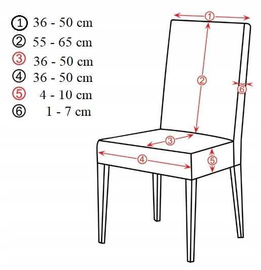 Gładkie elastyczne szare pokrowce na krzesła 6 szt wysokie oparcie