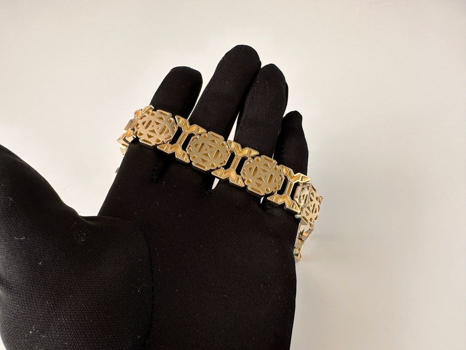 LV 81,7g / 20,5cm / 19,1mm ! Złota bransoletka ! 585pr 14k