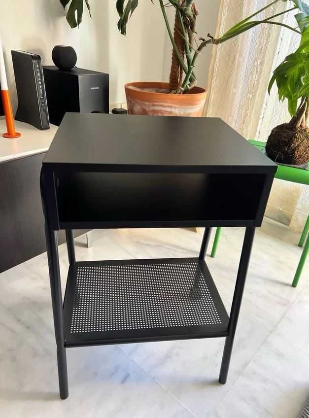 Ikea Nowy Stolik nocny Zapakowany SETSKOG Czarny 45 x 35 x 65 cm