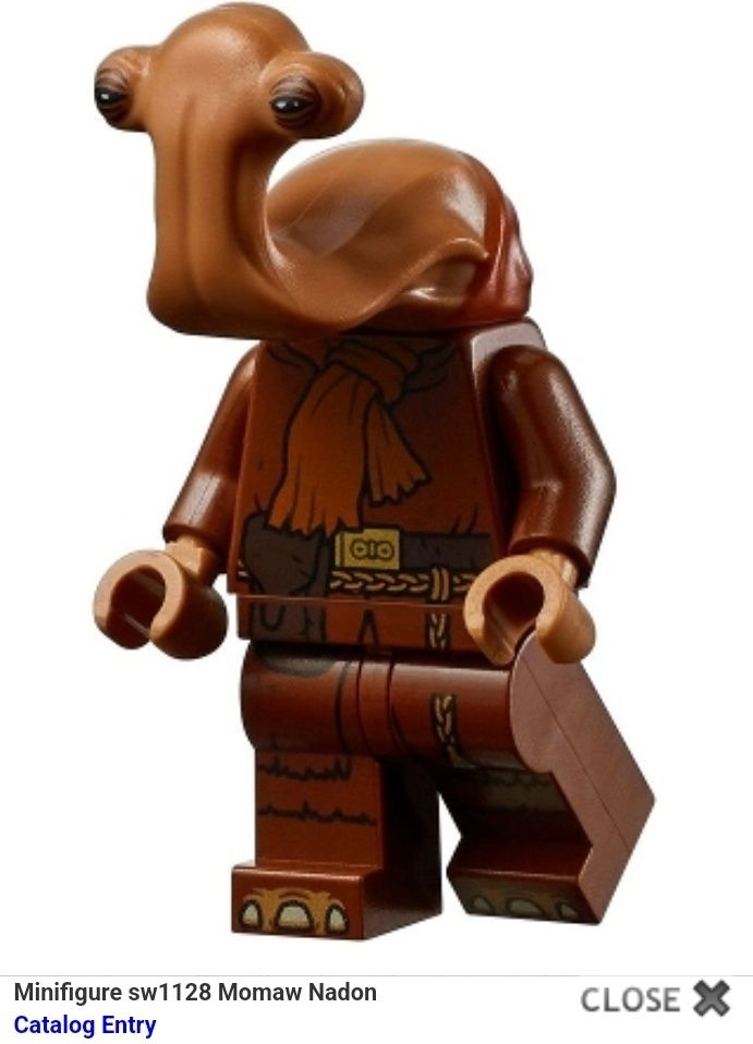 Nowa figurka LEGO Star Wars sw1128 Momaw Nadon 75290 LEGO Star Wars