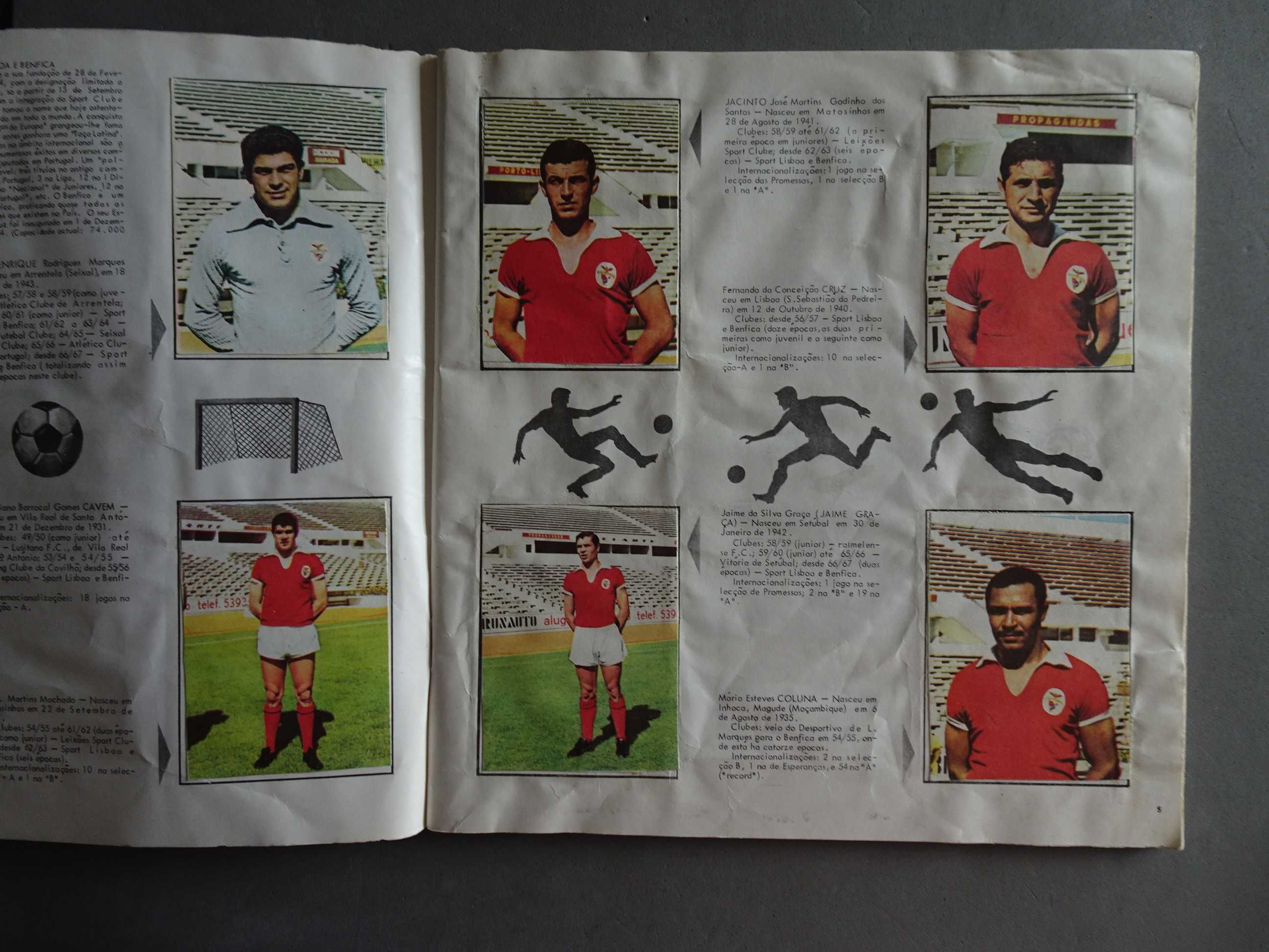 Caderneta de cromos de futebol Equipas e Jogadores 1ª divisão 1967/68