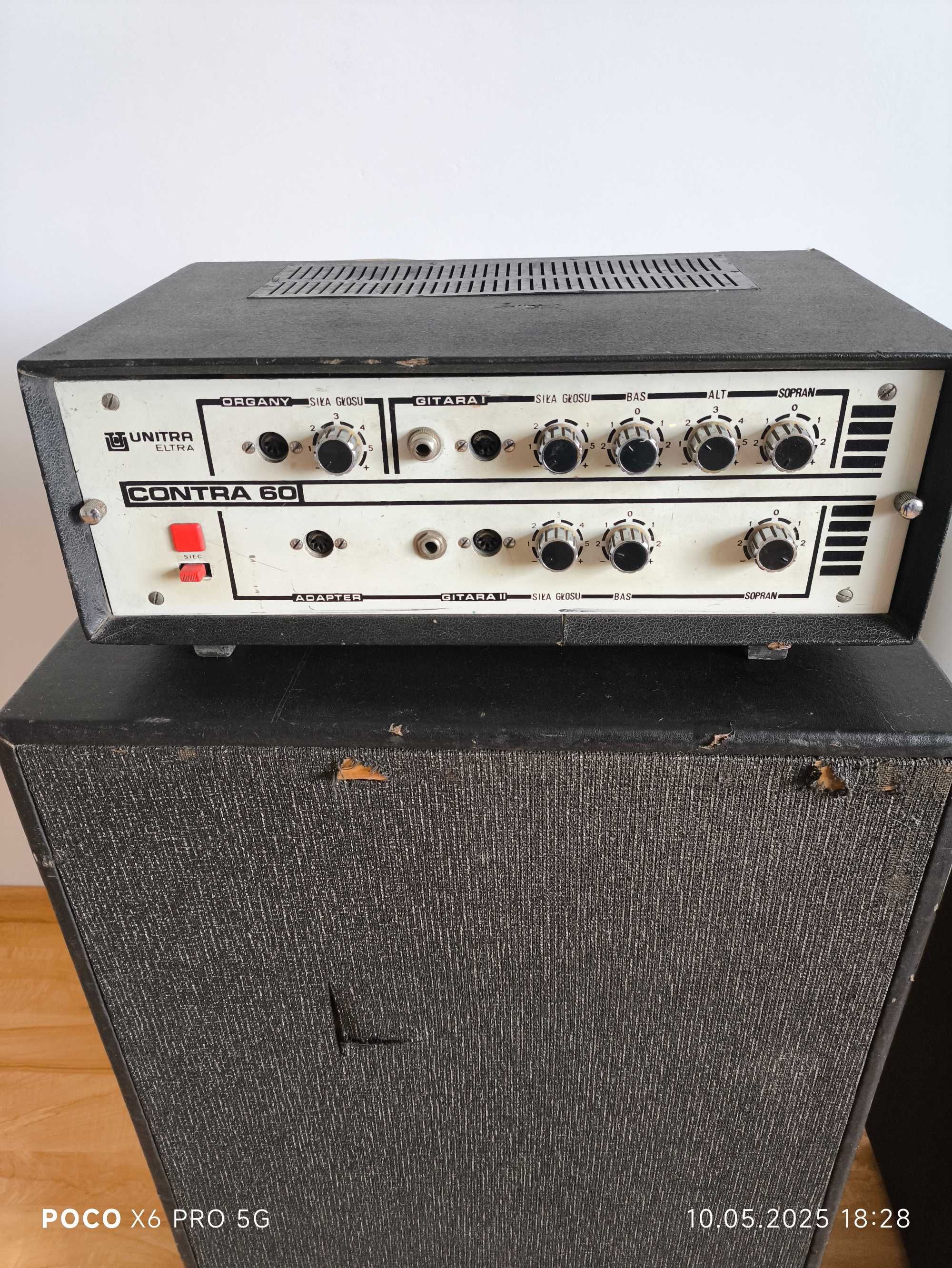 Sprzedam wzmacniacz gitarowy  CONTRA 60 UNITRA z zestawem kolumn