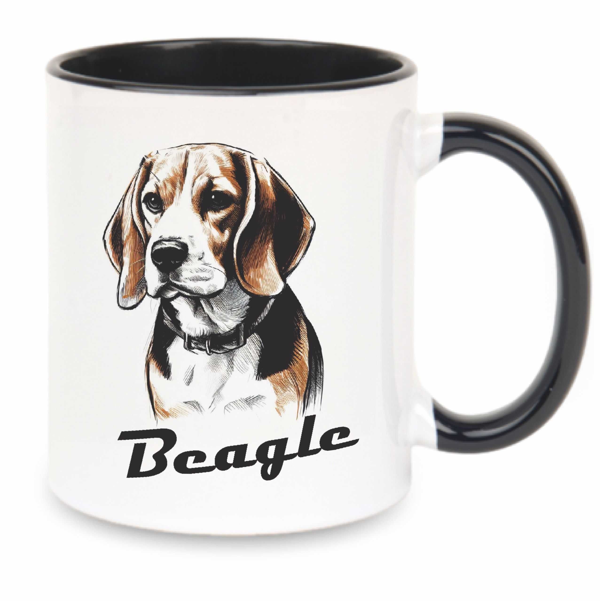 Kubek Pies Beagle Prezent ceramika 330 ml