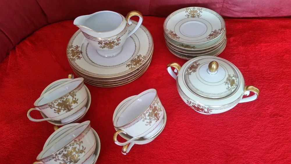 Precioso jogo de cafe porcelana china pintura en relievo po a oro 24k