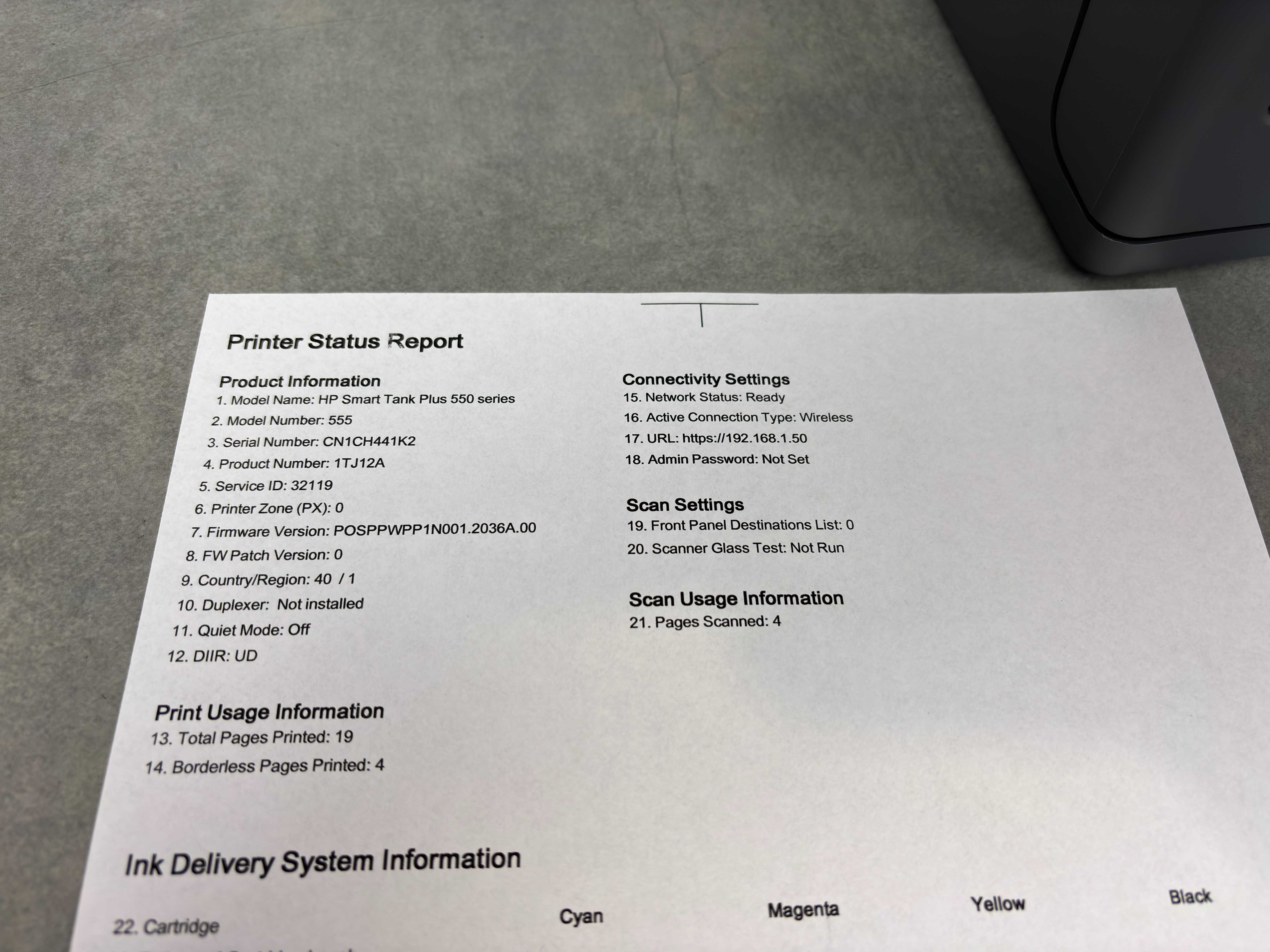[OD FIRMY]HP Smart Tank 555 wifi skaner tusze z butelki ksero kolor gw