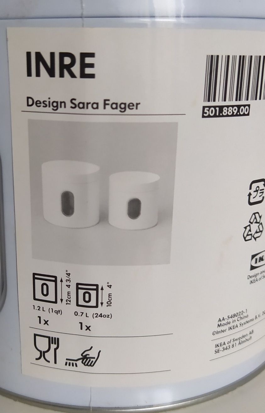 Ikea  pojemniki Inre 2 szt.