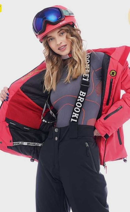 Гірськолижний костюм мембрана 10000 Brooklet лижний жіночий рожевий