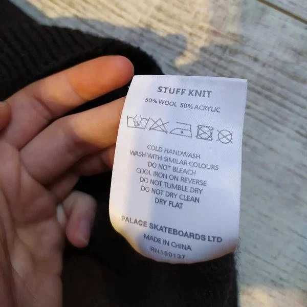 Palace Stuff Knit Black sweter damski S/M wełna
