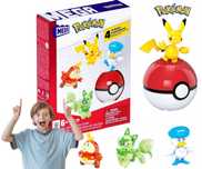 MEGA POKEMON Klocki Pikachu Fuecoco Sprigatito Quaxly prezent