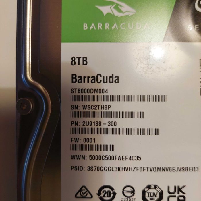 Disco Seagate Barracuda 8TB 5400rpm 256MB SATA III c/factura