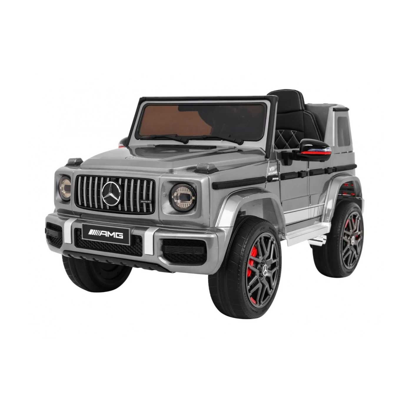 Mercedes AMG G63 dla dzieci Lakier Srebrny + Pilot + MP3 LED