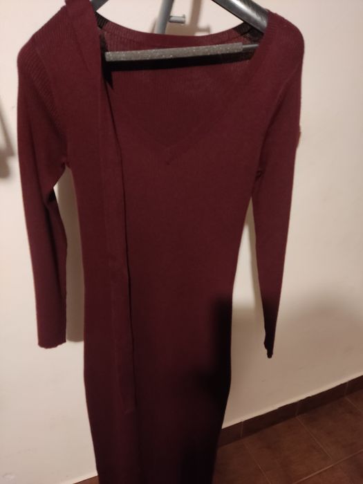 Śliwkowa sukienka dzianinowa długa mohito XL 42 i 44 i 46 jak nowa