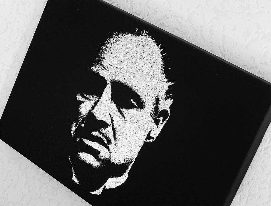 The Godfather Ojciec chrzestny Obraz ręcznie grawerowany na blasze...