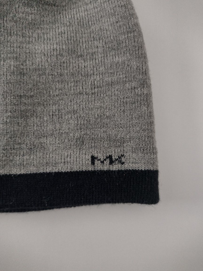 Nowa czapka Michael Kors czarna szara dwustronna zimowa męska logo