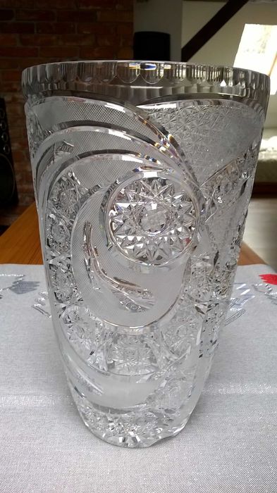 Wazon kryształowy – kryształ PRL – 29 cm