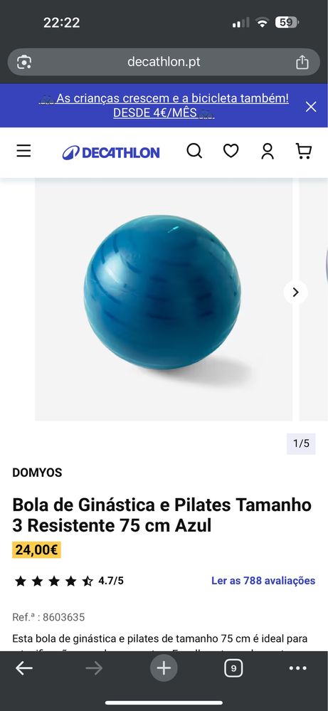 Bola pilates/ginastica