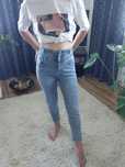 Spodnie jeans wysoki stan