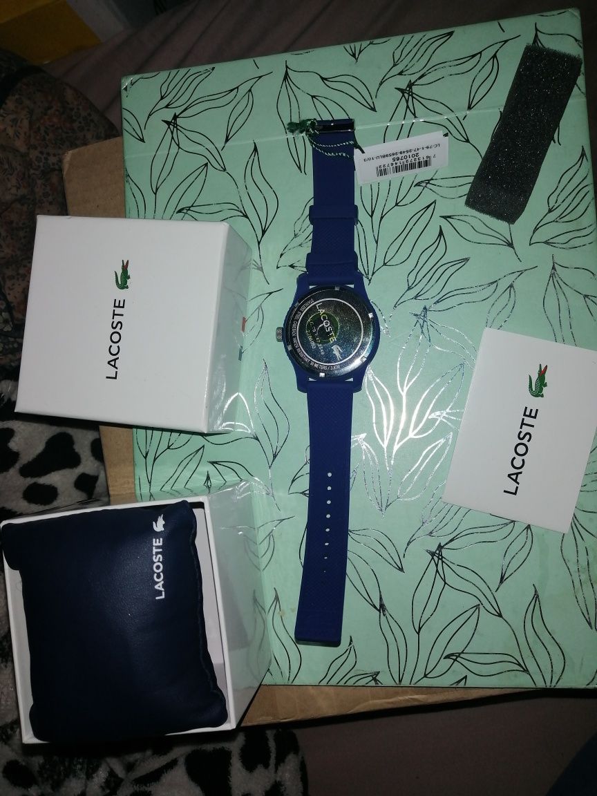 Zegarek Lacoste NOWY z metką (pudełkiem itd., folią na tarczy). Unisex