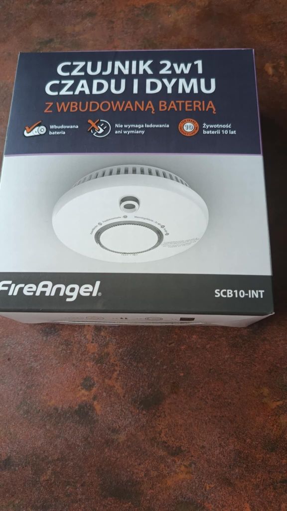 FireAngel SCB10 2w1 czujnik Czujnik tlenku węgla (czadu) i dymu