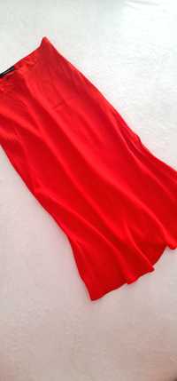 okazja Długa Midi spódniczka spódnica Silk satyna ala jedwab 34 xs 3