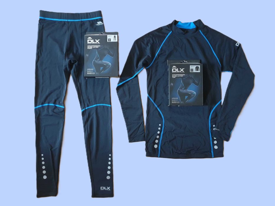 Odzież bielizna kompresyjna sportowa koszulka i spodnie Trespass DLX