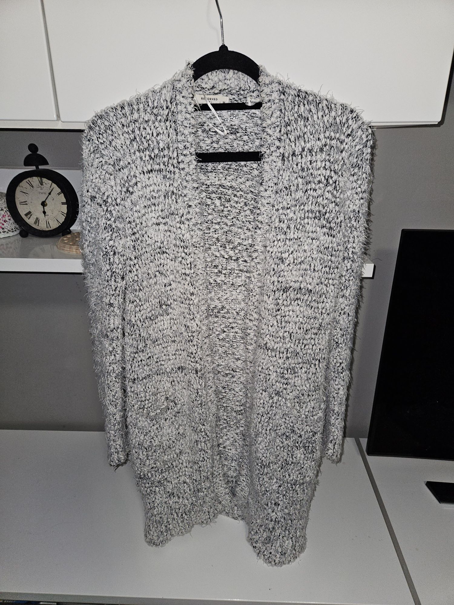Długi sweter rozpinany Reserved r. 38 r. M jak nowy