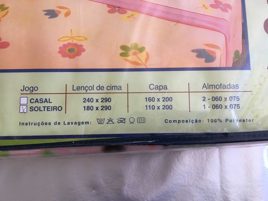 Conjunto de lençóis de cama individual